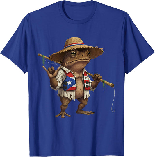 Coqui Frog Puerto Rico Taino Puerto Rican Flag Boricua T-Shirt - T-Shirt | Royal