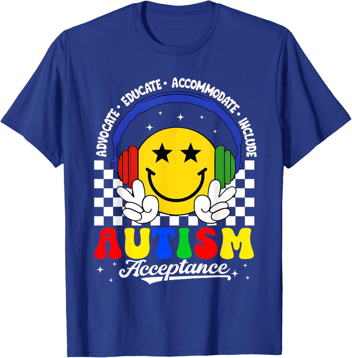 Autism Awareness Acceptance Special Education Teacher Kids T-Shirt - T-Shirt | Royal
