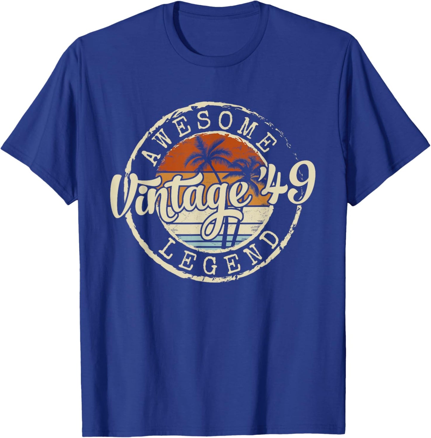 Vintage 1949 77yr 77th Birthday Gifts 77 Years Old T-Shirt - T-Shirt | Royal
