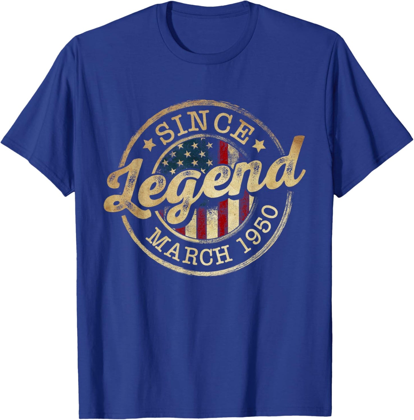 Legend Since March 1950 Vintage 76th Birthday Classic T-Shirt - T-Shirt | Royal
