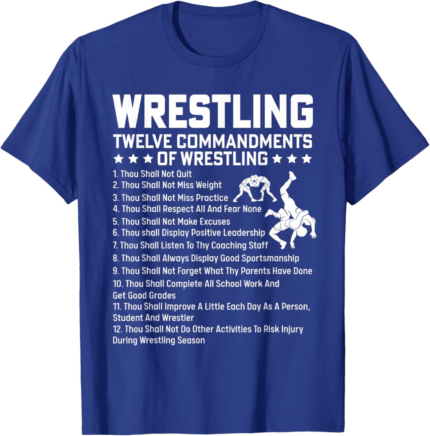 Wrestling Shirt Men Boys Funny Wrestler Wrestle Kids Girls T-Shirt - T-Shirt | Royal