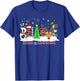 Believe Autism Awareness Christmas Tree Light Santa Reindeer T-Shirt - T-Shirt | Royal