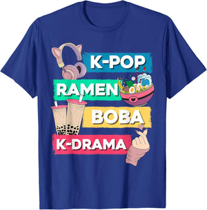 Kawaii Ramen Kpop Boba Ramen K-Drama K-Pop K Pop T-Shirt - T-Shirt | Royal