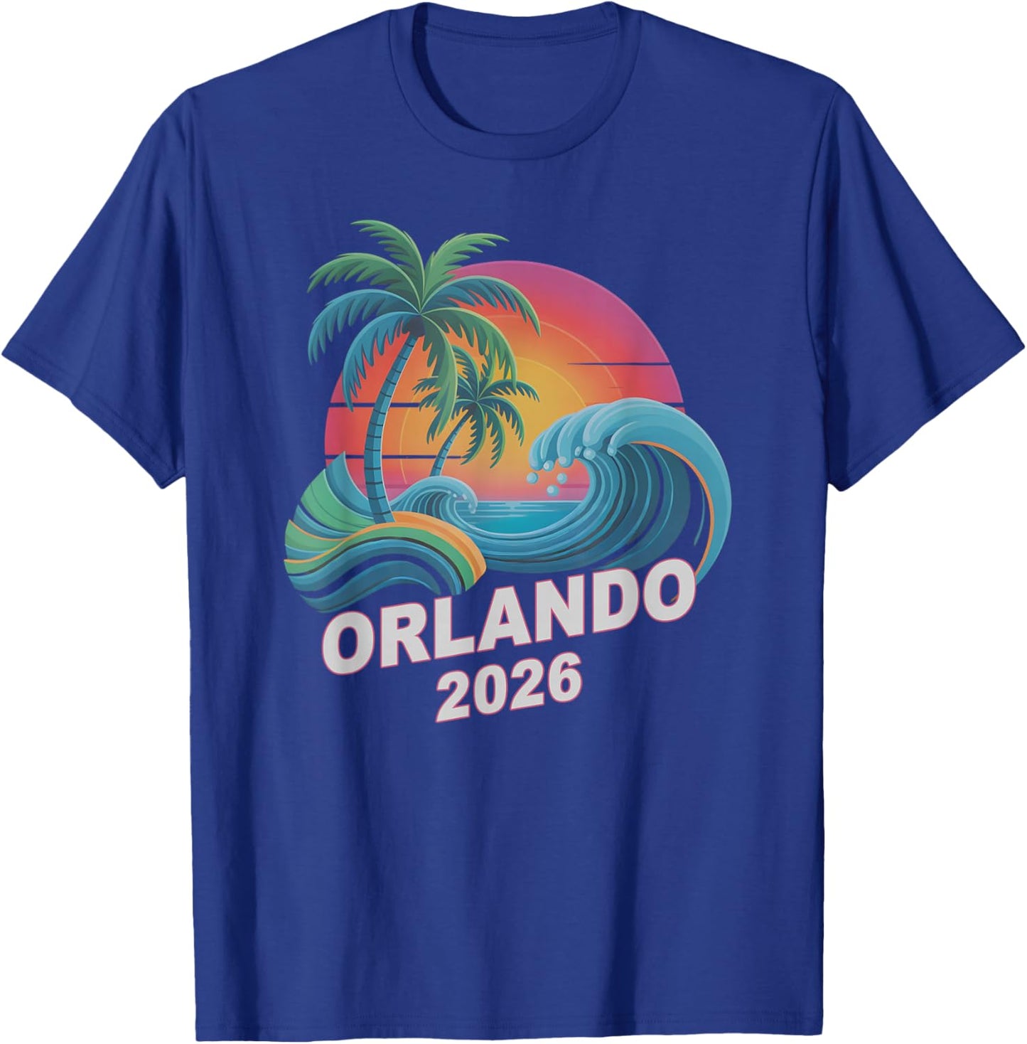 Kids Orlando 2026 Vacation Surfing Trip Birthday Family Crew T-Shirt - T-Shirt | Royal