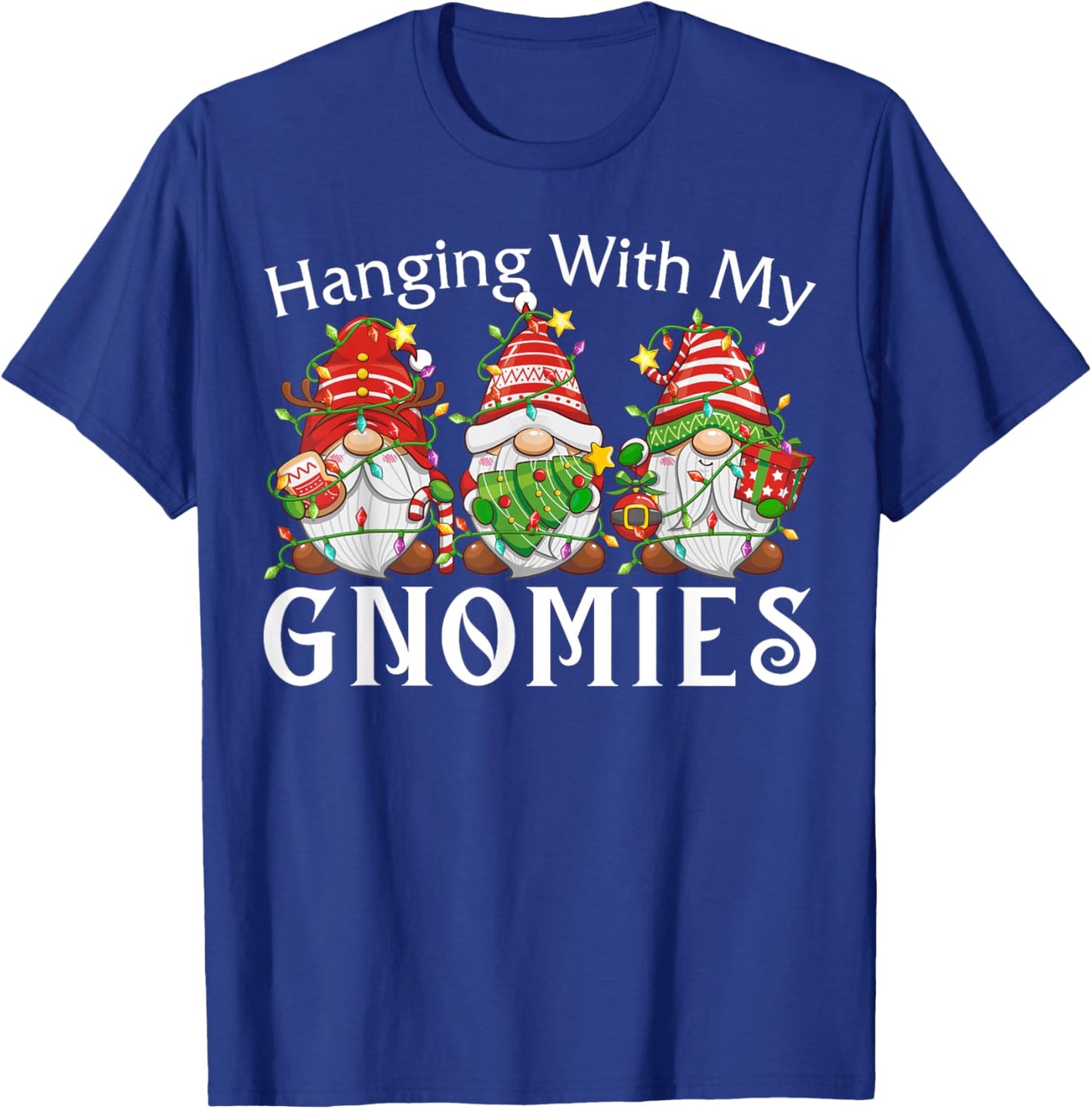 Hanging With My Gnomies Family Christmas Pajamas Men Women T-Shirt - T-Shirt | Royal