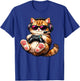 Cat Playing Video Games Funny Cat Gaming T-Shirt - T-Shirt | Royal