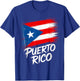 Artistic Puerto Rico Flag Paint Brush Graphic T-Shirt - T-Shirt | Royal
