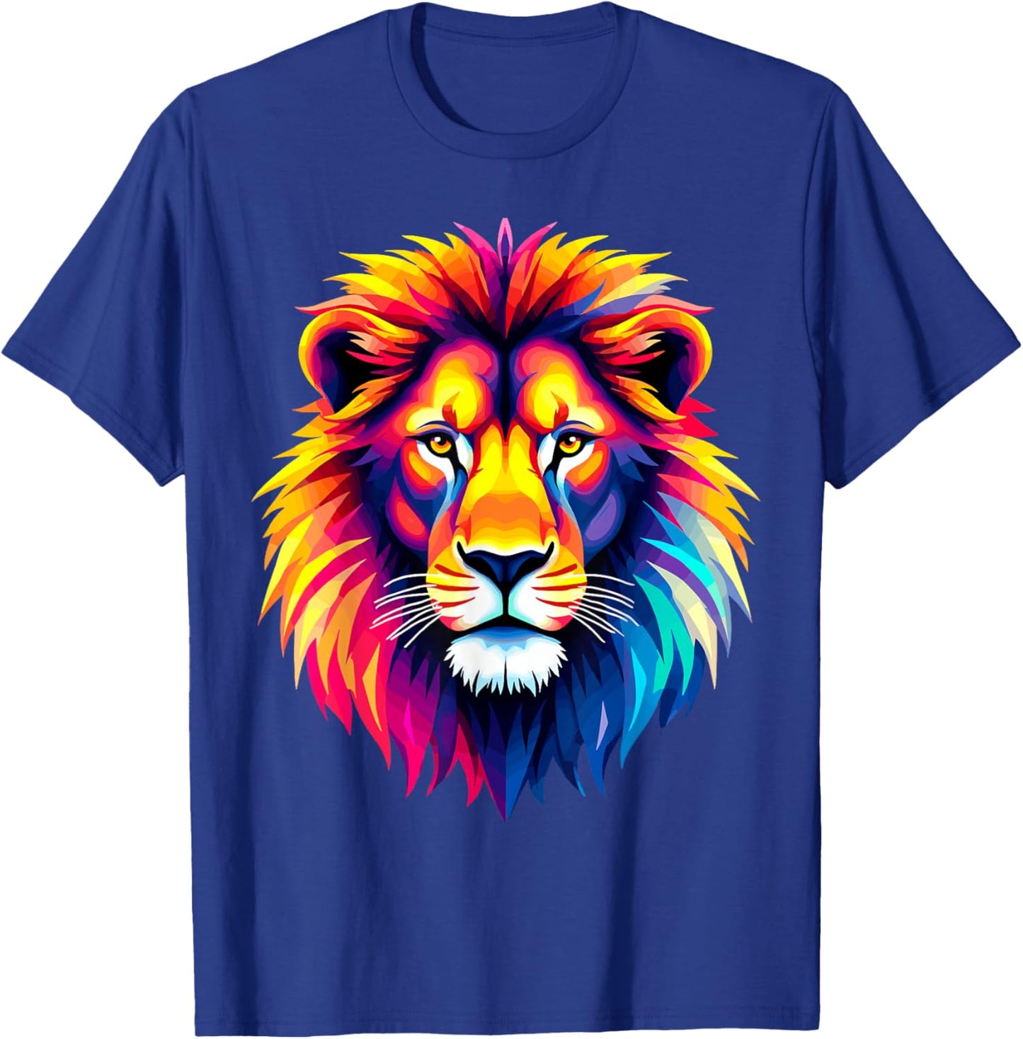 Lion Head Colorful Animal Lion T-Shirt - T-Shirt | Royal