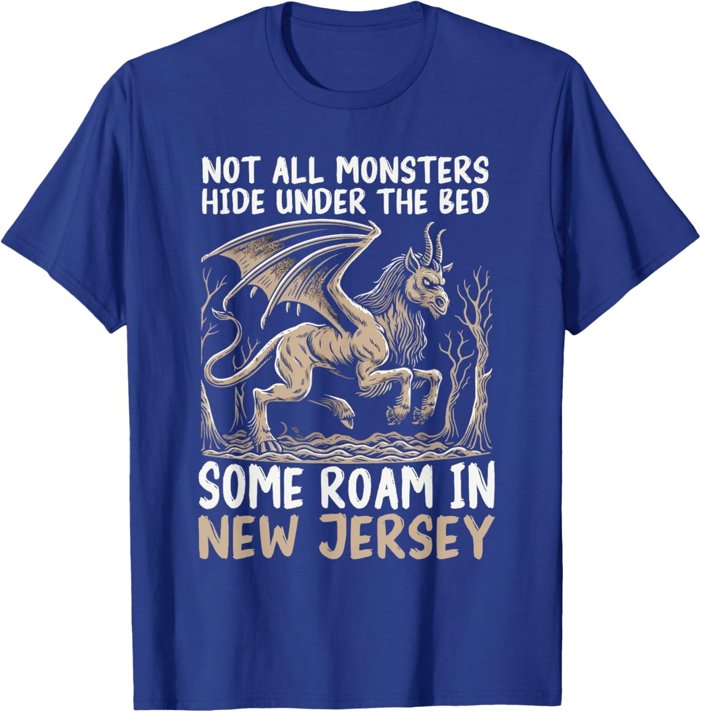 Jersey Devil Legendary Creature Cryptozoology Cryptid T-Shirt - T-Shirt | Royal