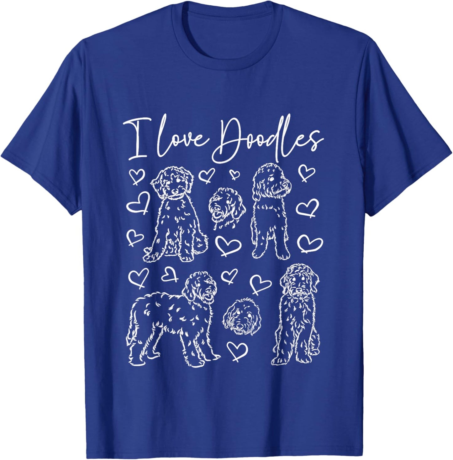 I Love Doodles Doodle Dog Design T-Shirt - T-Shirt | Royal