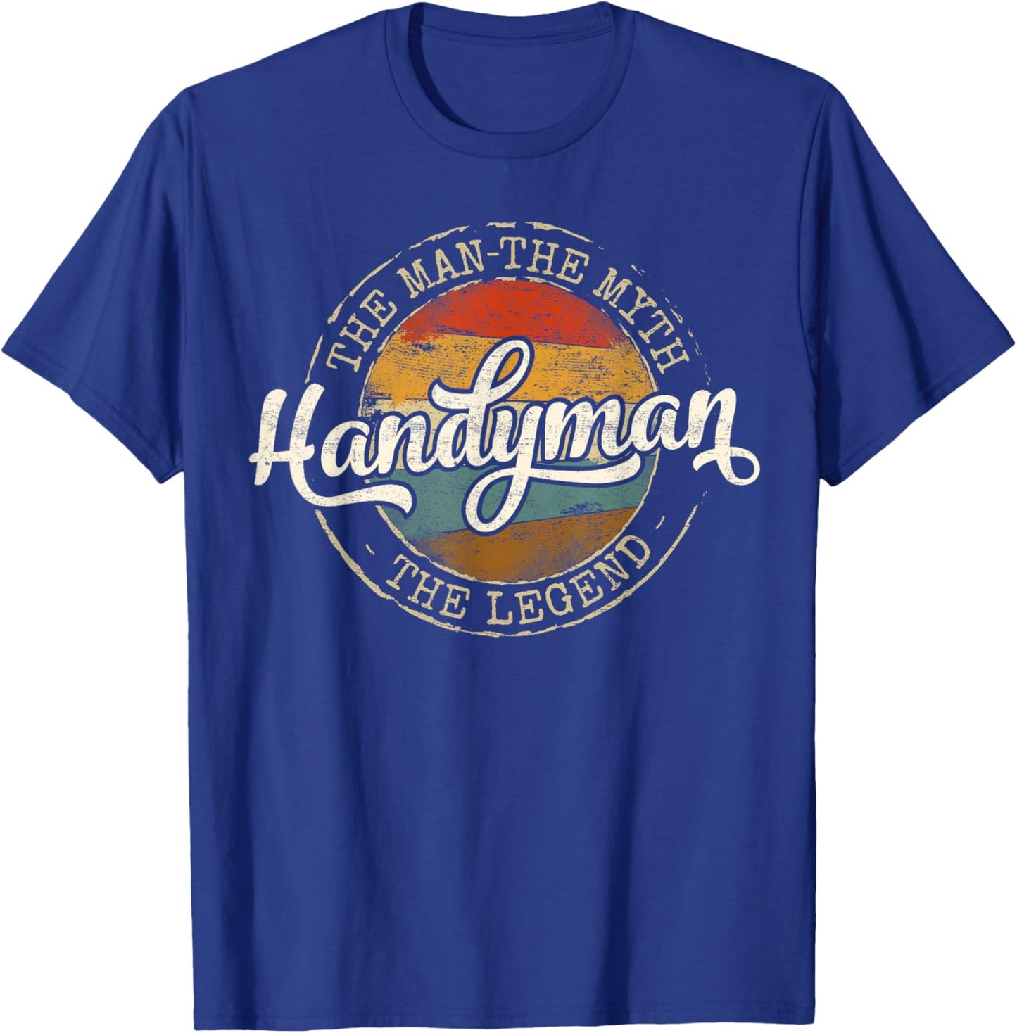 Handyman The Man The Myth The Legend Vintage Stamp Repairman T-Shirt - T-Shirt | Royal