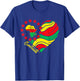 Juneteenth Heart African Afro Fist June 19th 1865 Men Women T-Shirt - T-Shirt | Royal