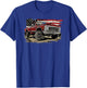 Vintage Pickup Truck With Flag Patriotic Style Women Girls Kids Men T-Shirt - T-Shirt | Royal