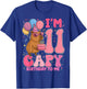11 Years Old Capy Birthday to Me 11th Birthday Capybara T-Shirt - T-Shirt | Royal