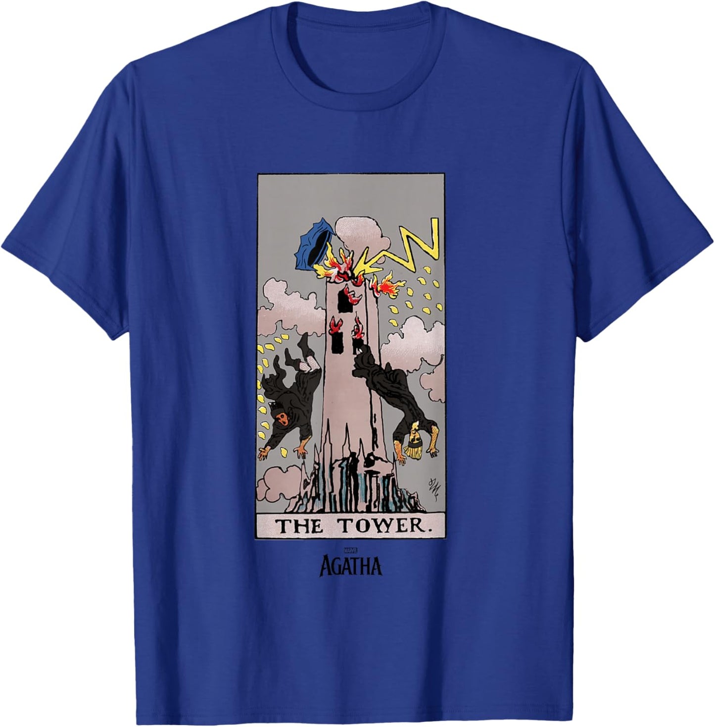 Marvel Agatha All Along The Tower Vintage Tarot Card T-Shirt - T-Shirt | Royal