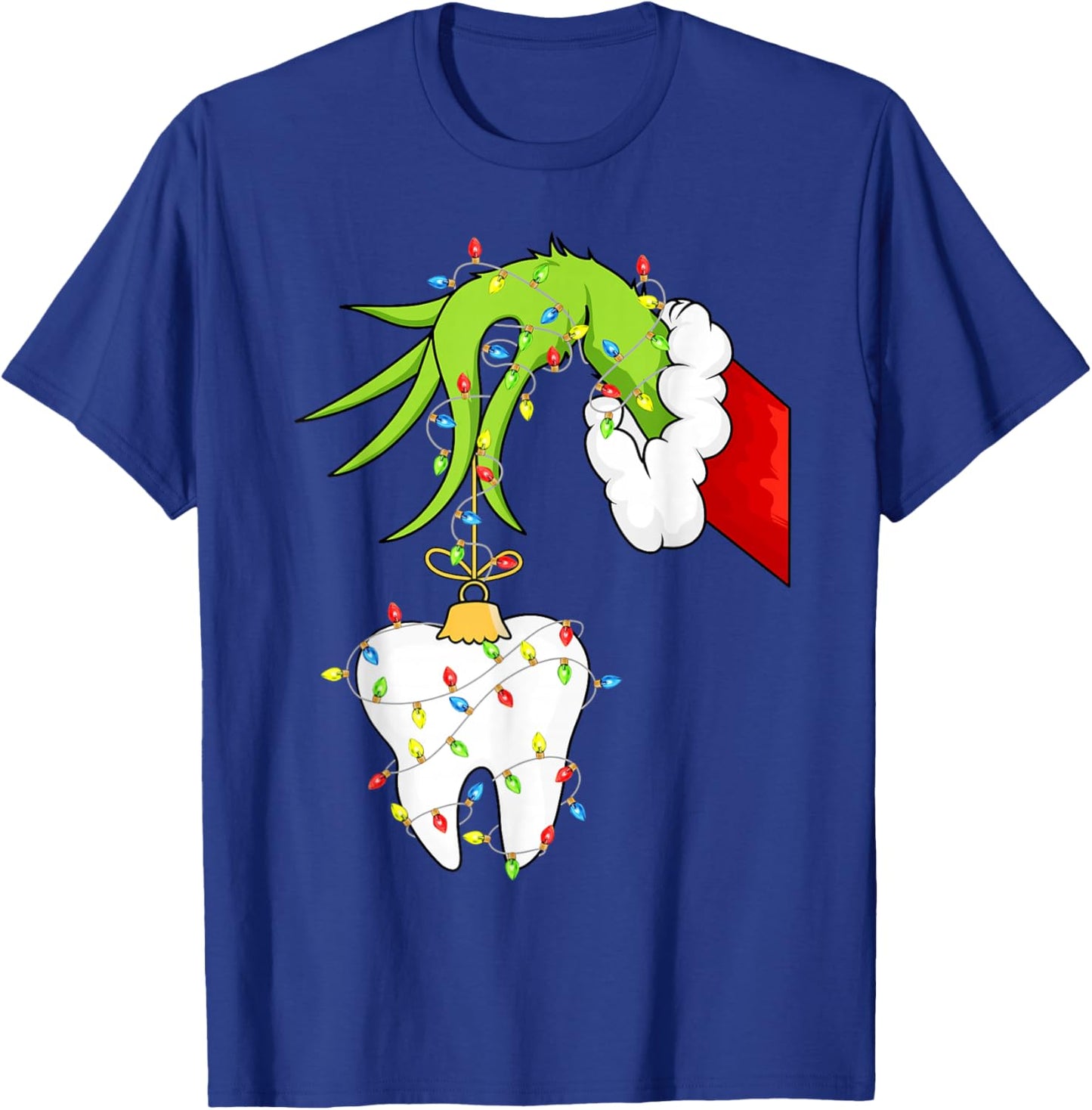 Tooth Dentist Dental Assistant Teeth Christmas Xmas Pajamas T-Shirt - T-Shirt | Royal