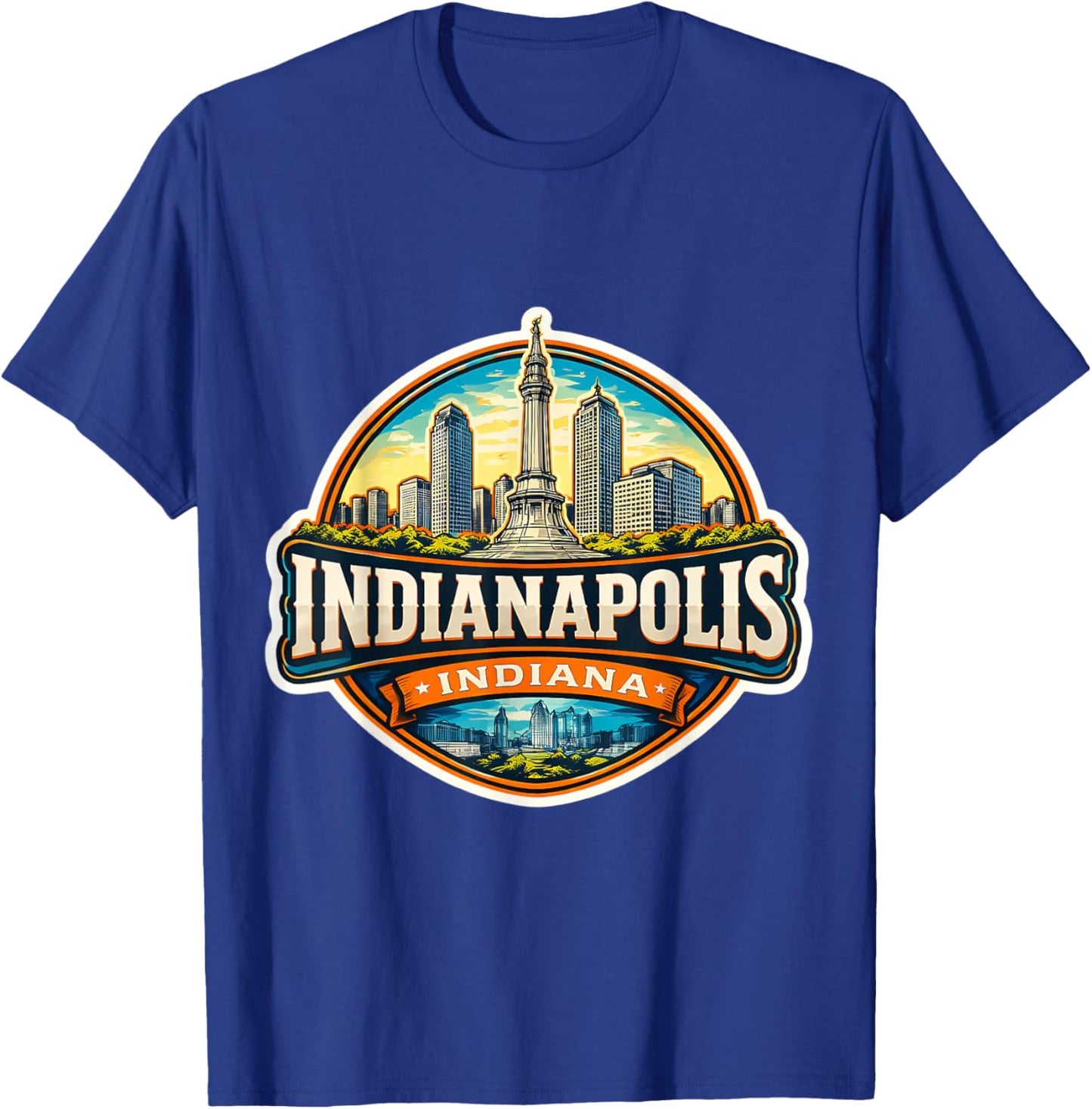 Indianapolis Indiana Souvenir City State Capital Memorabilia T-Shirt - T-Shirt | Royal