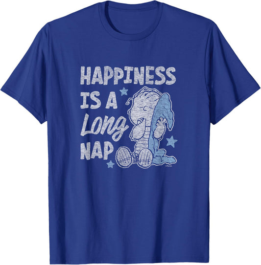 Linus Happiness is A Long Nap T-Shirt - T-Shirt | Royal