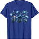 Vintage Blue Tulips Flower Blossoms Delight Florist Gardener T-Shirt - T-Shirt | Royal