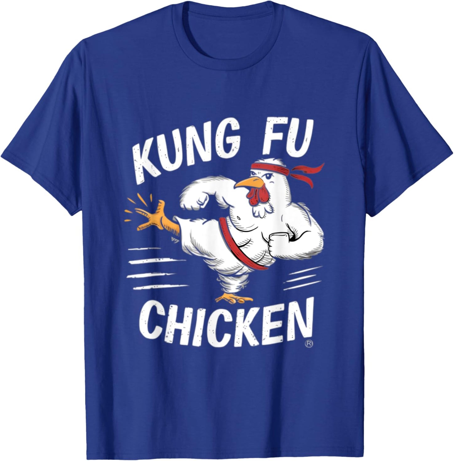 Kung Fu Chicken Funny Karate Rooster Women Men Chicken T-Shirt - T-Shirt | Royal