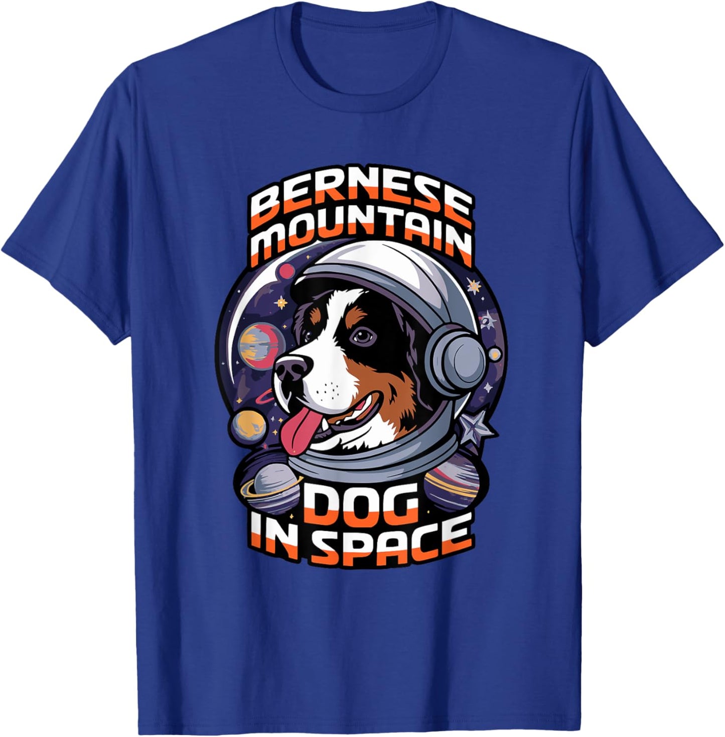 Funny Mountain Dog In Space Design Kids Bernese Mountain Dog T-Shirt - T-Shirt | Royal