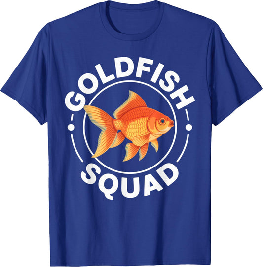 Goldfish Squad Pet Lovers Casual Summer Fun T-Shirt - T-Shirt | Royal