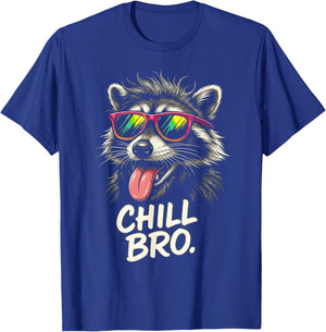 Chill Bro Waschbär Sommer Sonnenbrille T-Shirt - T-Shirt | Royal