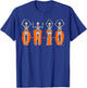 O-H-I-O State Funny Skeletons Ohio Vintage Halloween Costume T-Shirt - T-Shirt | Royal