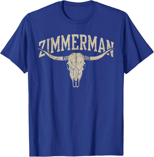 Zimmerman Name Style Vintage Gift Women Kid Boy Girl T-Shirt - T-Shirt | Royal