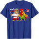 Proud Puerto Rican Russian Roots Russia Puerto Rico Flag T-Shirt - T-Shirt | Royal