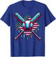 Baseball Drip For Boys American Flag USA Graphic Patriotic T-Shirt - T-Shirt | Royal