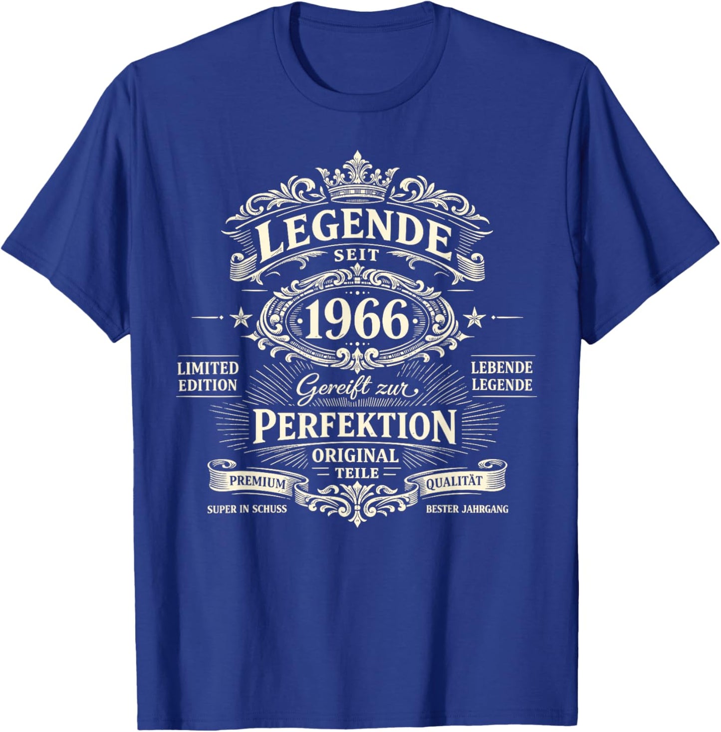 60. Geburtstag Mann Frau 60 Jahre Deko 1966 Geschenk Lustig T-Shirt - T-Shirt | Royal