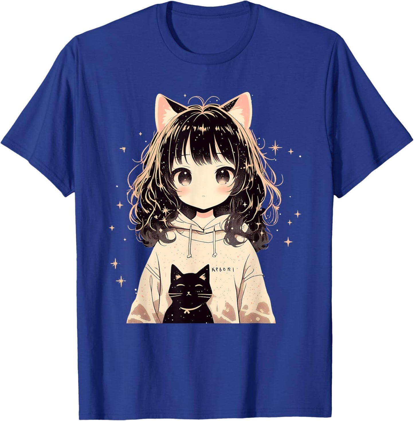 Anime Waifu Cute Anime manga Cat Girl Sweet Retro Japan T-Shirt - T-Shirt | Royal