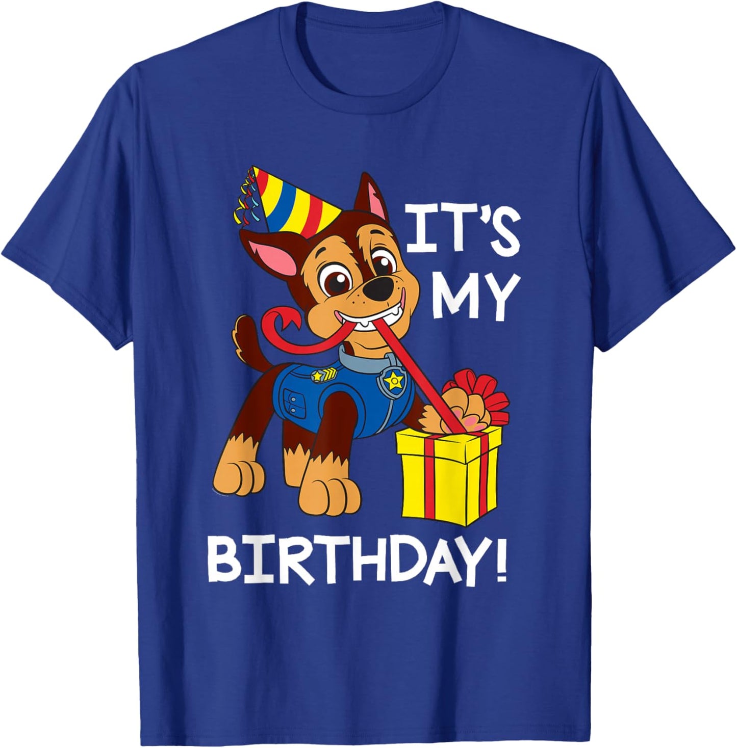 Paw Patrol It's My Birthday Happy Birthday Chase T-Shirt - T-Shirt | Royal