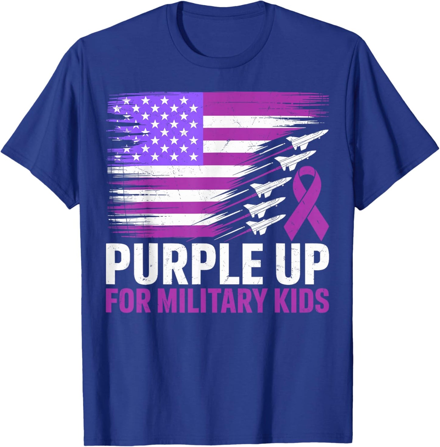 Purple Up for Military Kids Military Child Month T-Shirt - T-Shirt | Royal