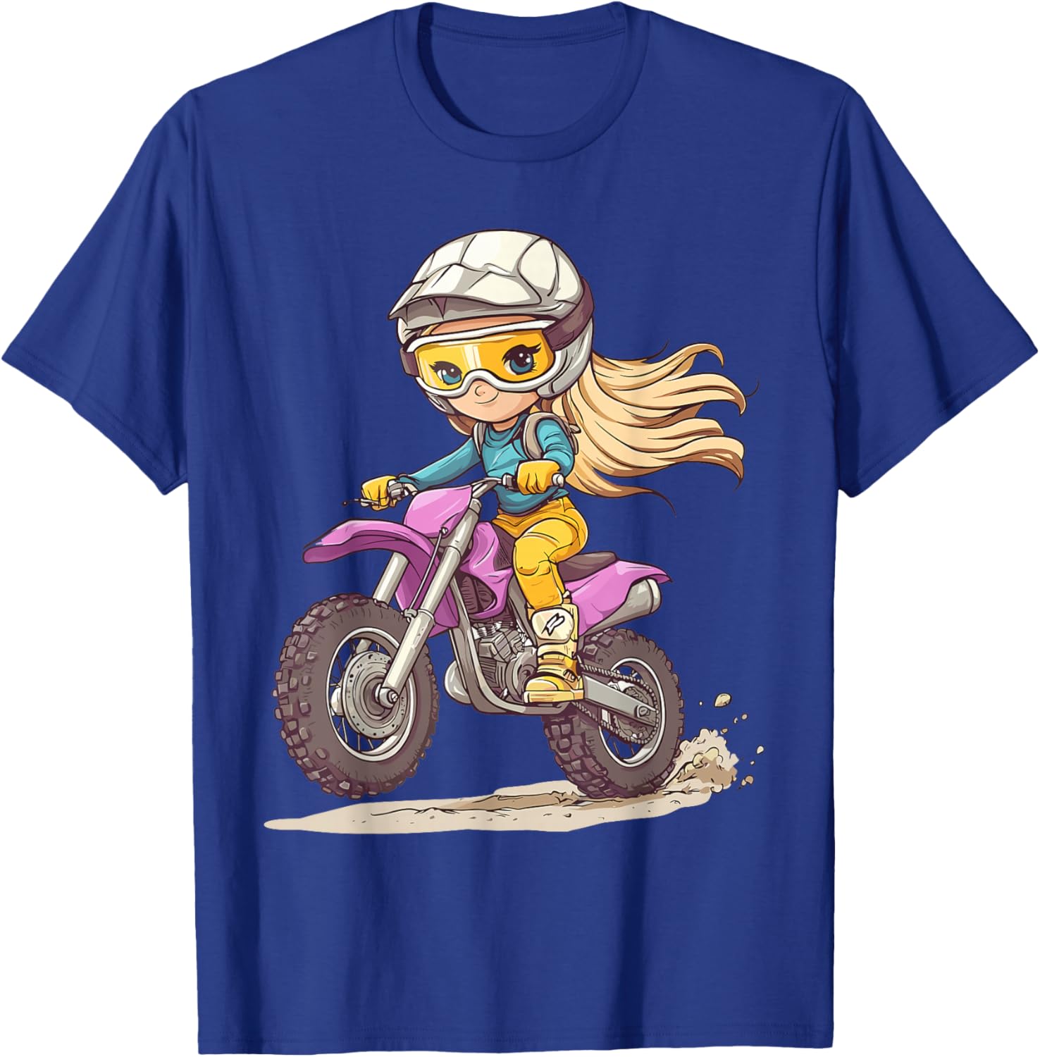 Girls Dirt Bike T-Shirt - T-Shirt | Royal