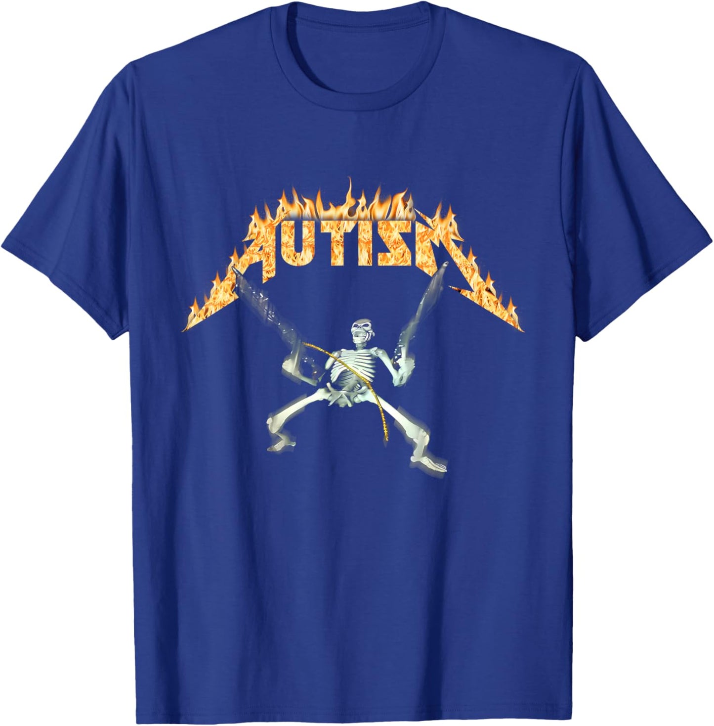 Autism Skeleton Meme Funny Men Women Kids T-Shirt - T-Shirt | Royal