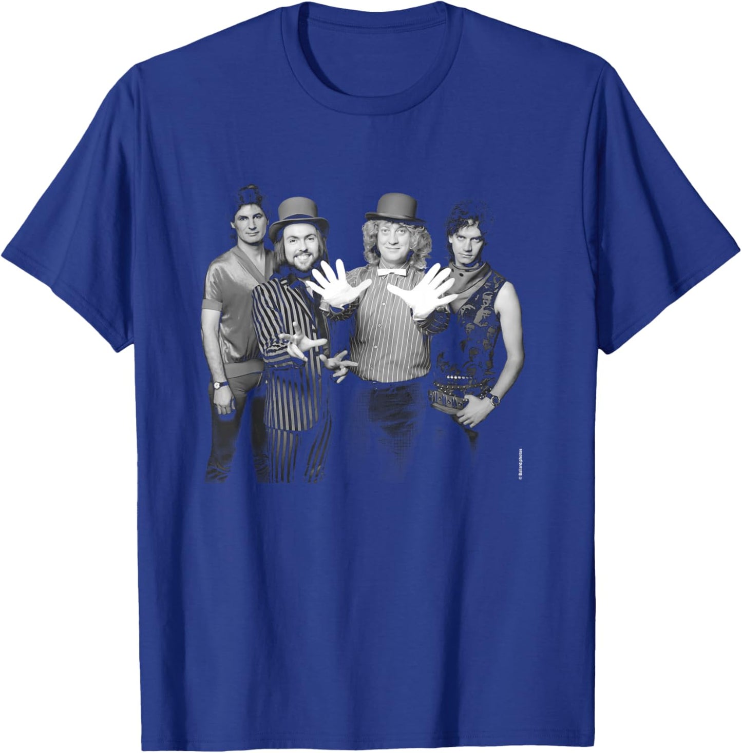 Noddy Holder With Slade Band Portrait By Allan Ballard T-Shirt - T-Shirt | Royal