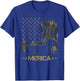 Vintage Camouflage USA Flag Merica Dachshund Dog Silhouette Men Women Kids T-Shirt - T-Shirt | Royal