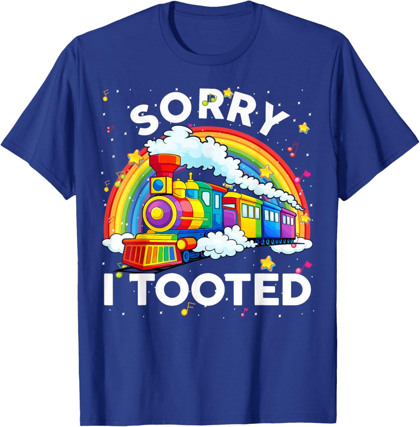 Sorry I Tooted Train Toddler Boy Kids 3t Locomotive Railroad T-Shirt - T-Shirt | Royal