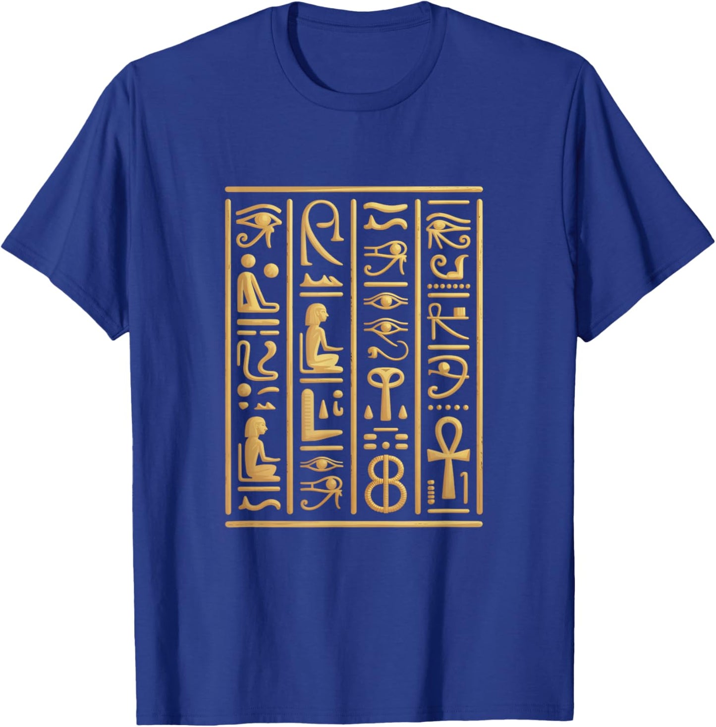 Egyptian Hieroglyphics I Egyptian Gods Archeology T-Shirt - T-Shirt | Royal