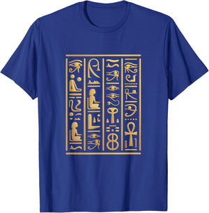 Egyptian Hieroglyphics I Egyptian Gods Archeology T-Shirt - T-Shirt | Royal