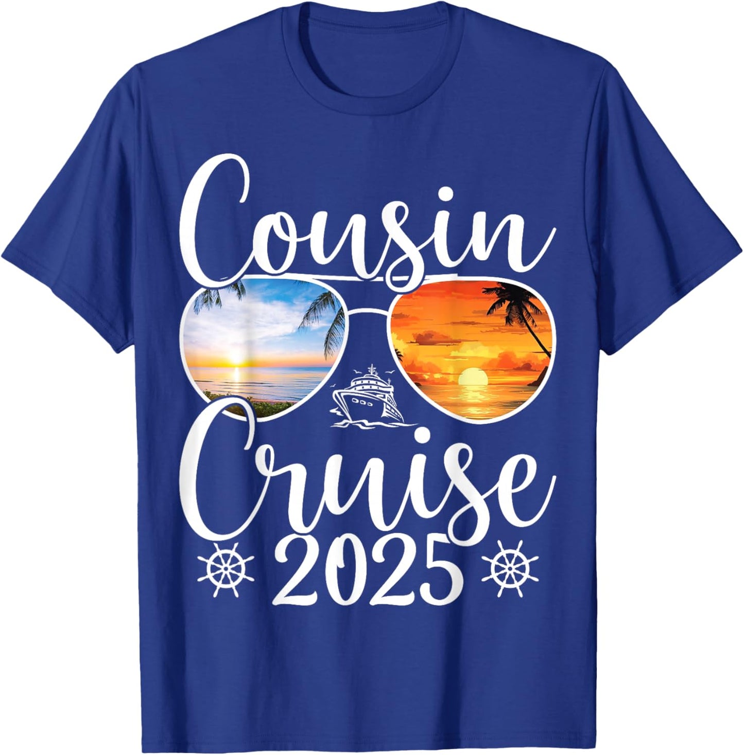 Cousin Cruise 2025 Girls Sister Cruise 2025 Vacation Lovers T-Shirt - T-Shirt | Royal