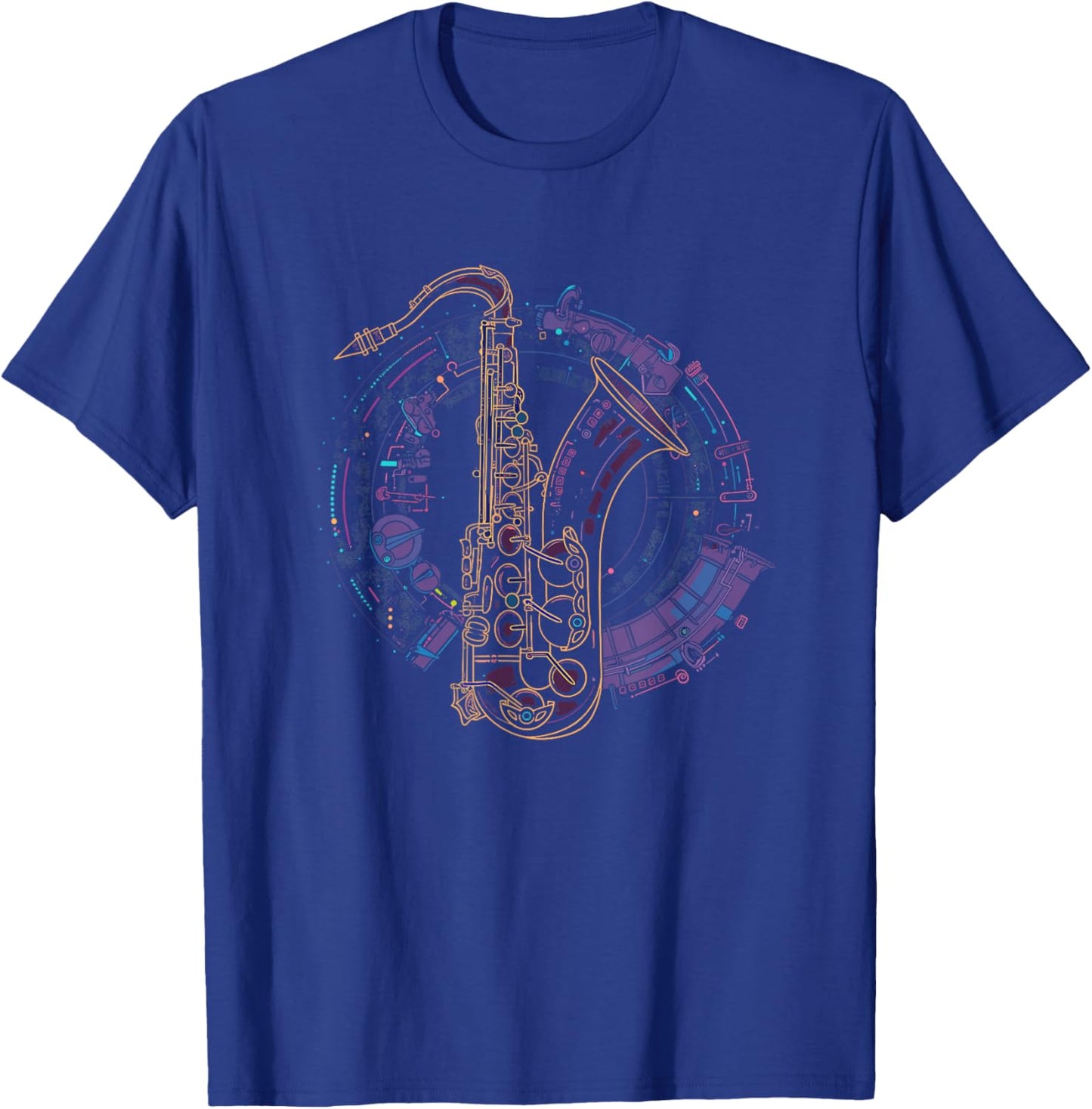 Saxophone Graphics Saxophone Player Saxophone Music T-Shirt - T-Shirt | Royal