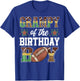 Grampy Of The Birthday Boy Football Player Family Matching T-Shirt - T-Shirt | Royal