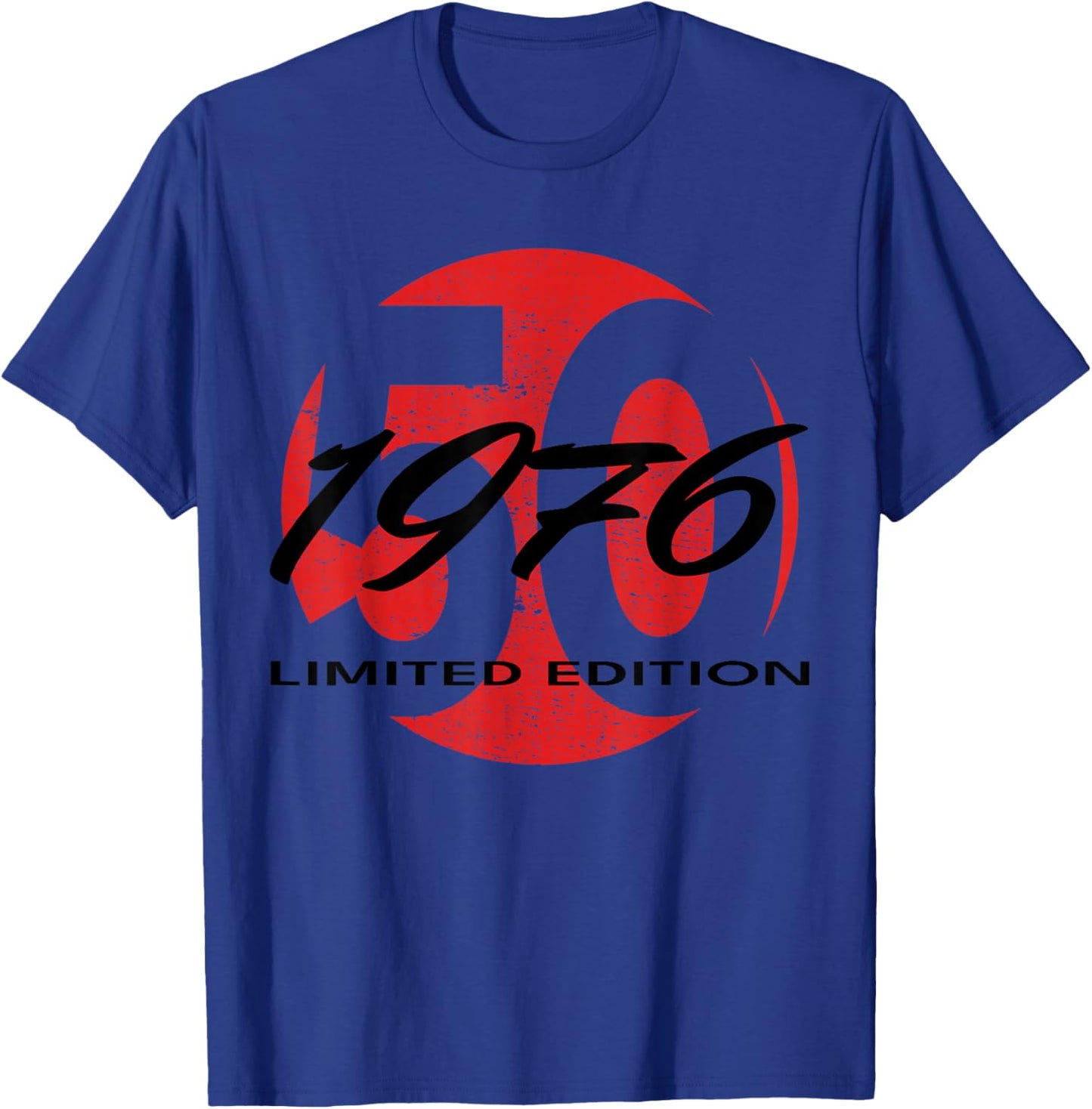 50th Birthday Man Woman 50 Years 1976 Funny Gift T-Shirt - T-Shirt | Royal