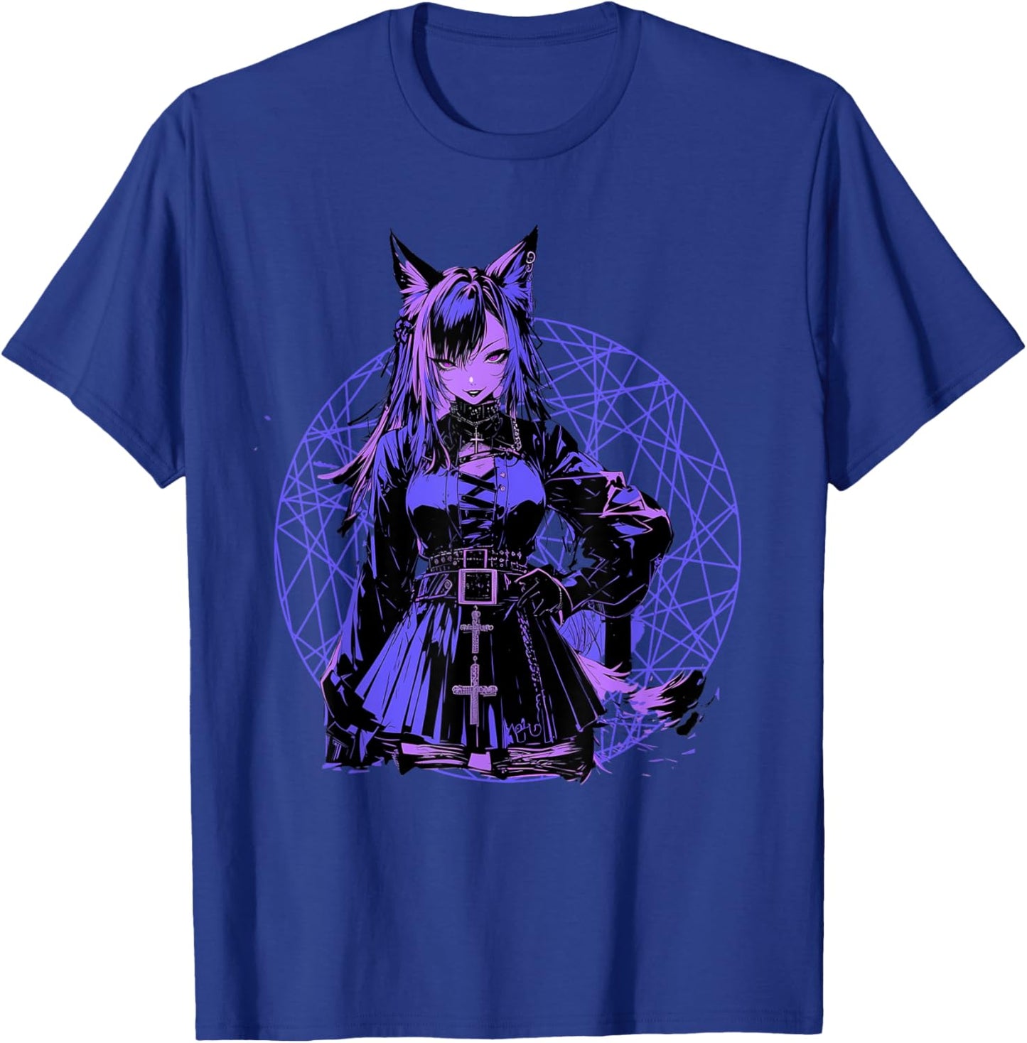 Goth Grunge Demon Anime Furry Wolf Horror Alt Aesthetic T-Shirt - T-Shirt | Royal