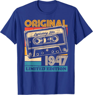 Original 1947 Vintage Birthday 78 Years Women T-Shirt - T-Shirt | Royal
