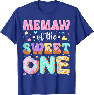 Memaw of The Sweet One First Birthday Matching Family T-Shirt - T-Shirt | Royal