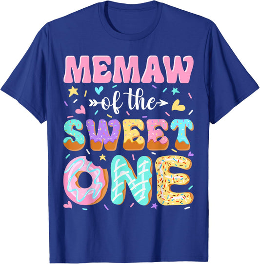 Memaw of The Sweet One First Birthday Matching Family T-Shirt - T-Shirt | Royal